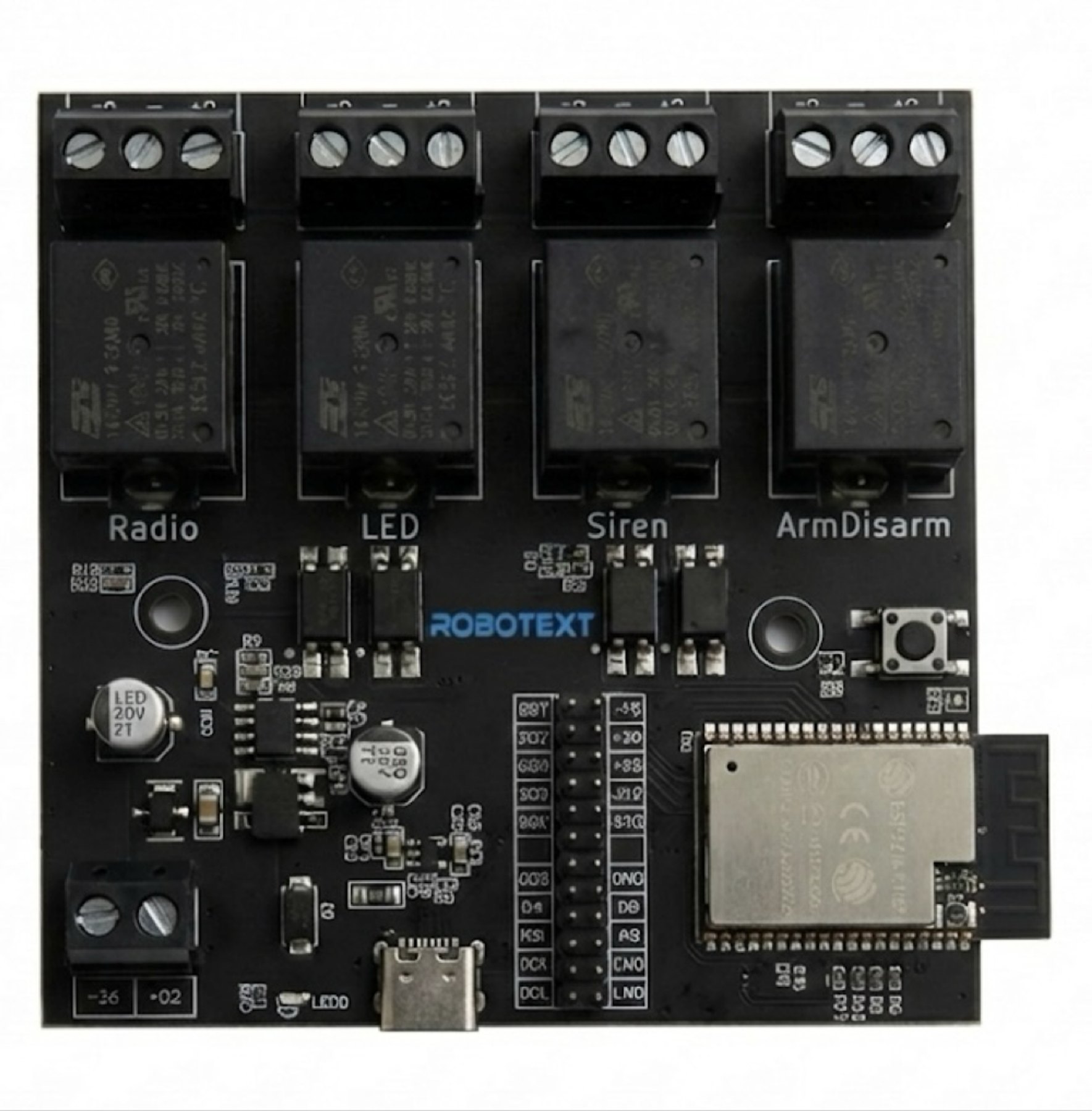 Robotext WiFi board, full overview